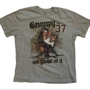 Disney Store Grumpy & Proud Of It Est 37 Gray Cotton T Shirt Size XL Snow White